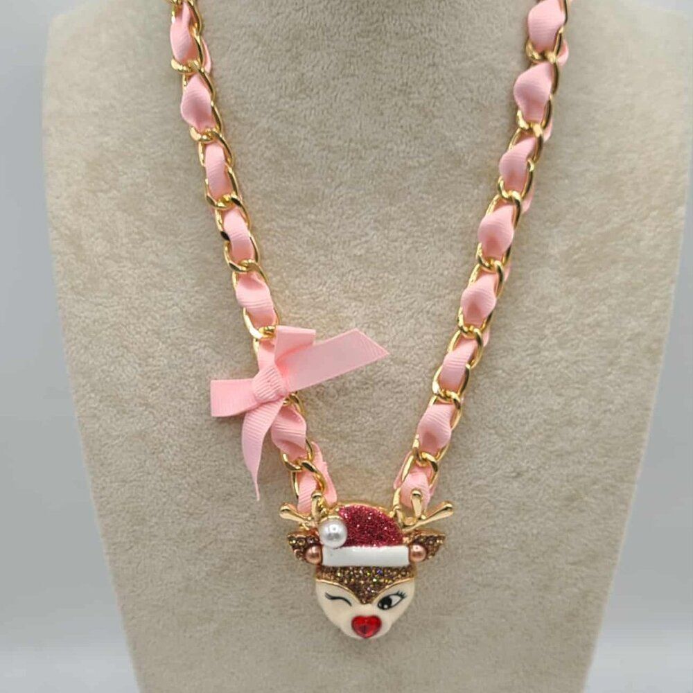 Betsey Johnson Reindeer Pendant NWT! NEW!